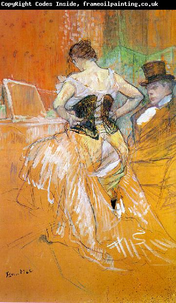  Henri  Toulouse-Lautrec Woman in a Corset  Woman in a Corset  -y